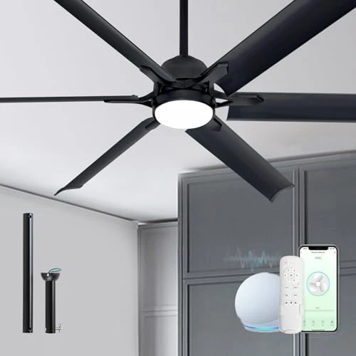 84" Large Smart Ceiling Fan with Lights Remote Control via WiFi Alexa — Smart Fan, Minislak