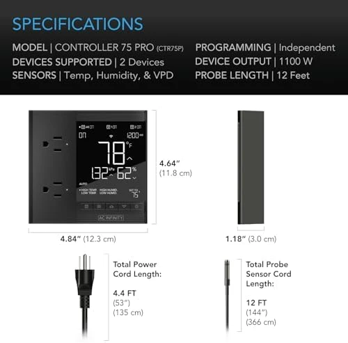 Controller 75 Pro — Smart Thermostat, AC Infinity