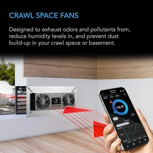 Crawlspace Basement Ventilator Fan — Smart Fan, AC Infinity