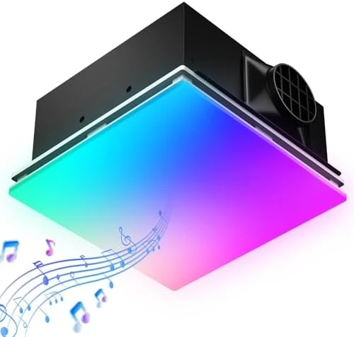 Smart Bathroom Exhaust Fan with Light, Bluetooth Speaker & Humidity Sensor — Smart Fan, BSEED