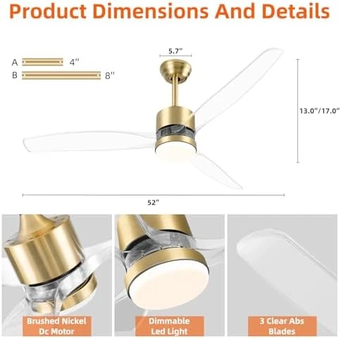 Smart Ceiling Fan with Light — Smart Fan, OKELI