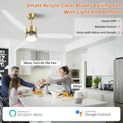 Smart Ceiling Fan with Light — Smart Fan, OKELI