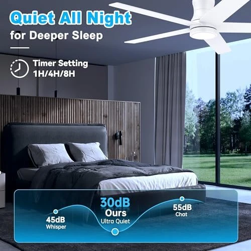 Smart Low Profile Ceiling Fan with Light — Smart Fan, Lorpies