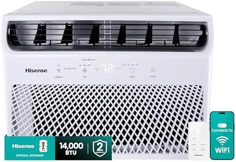 14,000 BTU Smart Window Air Conditioner — Smart Fan, Hisense