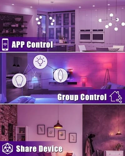6 Pack E12 Smart LED Light Bulbs — Smart Light Bulb, Avatar Controls