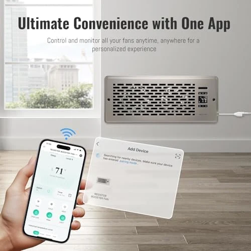 Register Booster Fan for 4" x 12" Holes — Smart Fan, SANYCASA