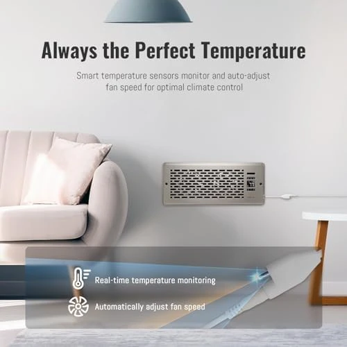 Register Booster Fan for 4" x 12" Holes — Smart Fan, SANYCASA