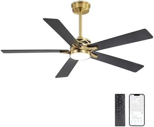 Smart Ceiling Fan with Lights and 3 Downrods — Smart Fan, WINGBO