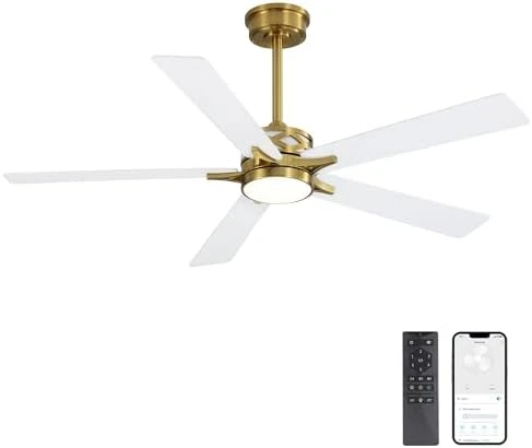 Smart Ceiling Fan with Lights and 3 Downrods — Smart Fan, WINGBO