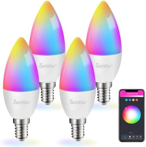Smart LED Light Bulb, 5W E12 Candelabra Base — Smart Light Bulb, Avatar Controls