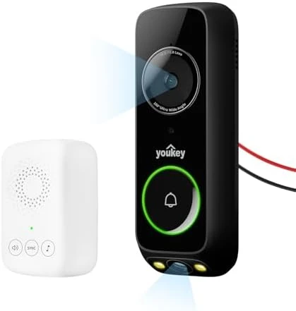 Doorbell Camera Wired with Chime — Video Doorbell, youkey