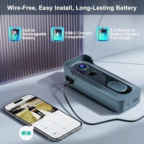 Doorbell Camera Wireless with Chime — Video Doorbell, KAMEP
