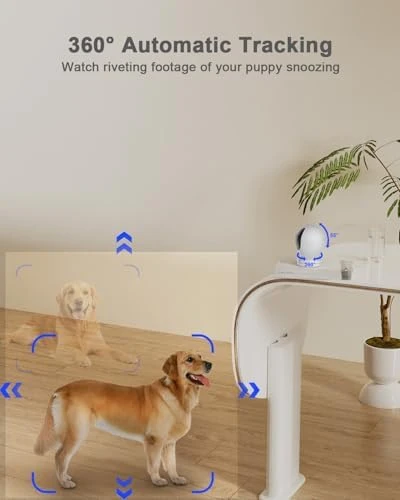 Indoor Camera, 360° Security Camera, Baby/Pet Camera with Phone App — Security Camera, usogood
