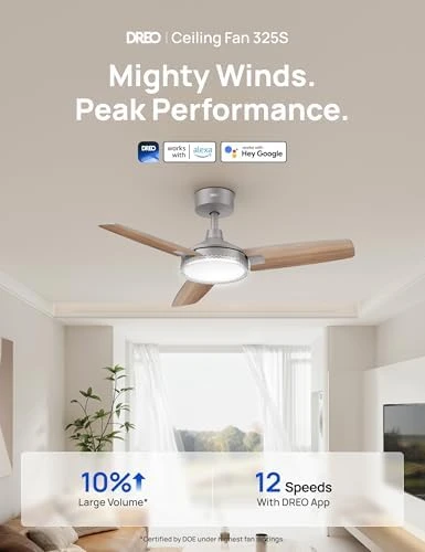 Smart Ceiling Fan with Lights — Smart Fan, Dreo