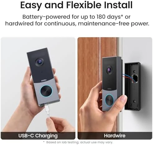 Wireless Doorbell Camera with Local Storage — Video Doorbell, AOSU
