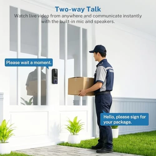 Wireless Wi-Fi Video Doorbell Camera — Video Doorbell, Tuflorexa
