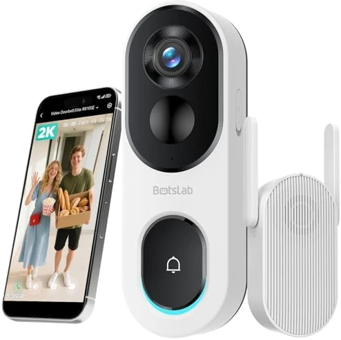 2K Doorbell Camera Wireless with Head-to-Toe View — Video Doorbell, BOTSLAB