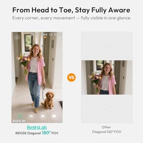 2K Doorbell Camera Wireless with Head-to-Toe View — Video Doorbell, BOTSLAB