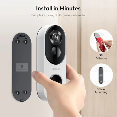 2K Doorbell Camera Wireless with Head-to-Toe View — Video Doorbell, BOTSLAB