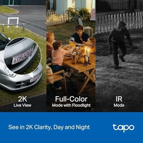 2K Outdoor Pan/Tilt Wireless Floodlight Security Camera — Security Camera, TP-Link