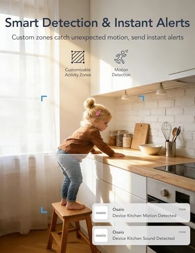 2K WiFi Indoor Camera with 360° Motion Detection — Security Camera, GNCC
