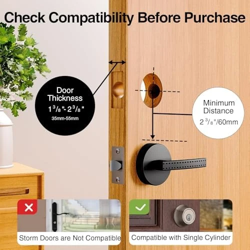 3 in 1 Door Lock with Fingerprint, WiFi, Keyless Entry Smart Deadbolt, 2K HD Camera — Smart Lock, GHome Smart