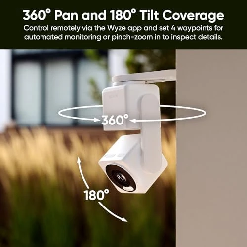 4K Smart Security Camera, AI Indoor/Outdoor, Color Night Vision, 360° Pan/Tilt — Security Camera, Wyze