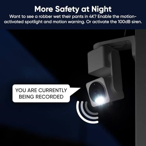 4K Smart Security Camera, AI Indoor/Outdoor, Color Night Vision, 360° Pan/Tilt — Security Camera, Wyze