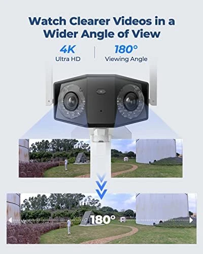 4K WiFi Security Camera with 180° Ultra-Wide Angle — Security Camera, Reolink