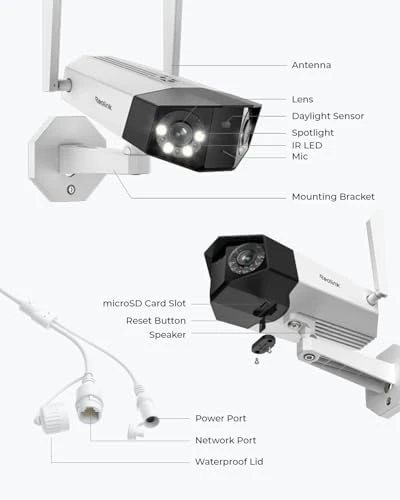 4K WiFi Security Camera with 180° Ultra-Wide Angle — Security Camera, Reolink