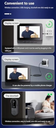 Doorbell Camera Wireless with Wired Screen — Video Doorbell, Winnes
