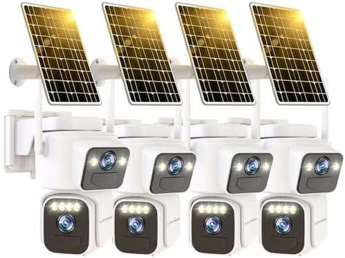 Dual Lens Solar Security Camera 2-Pack — Security Camera, Luovisee