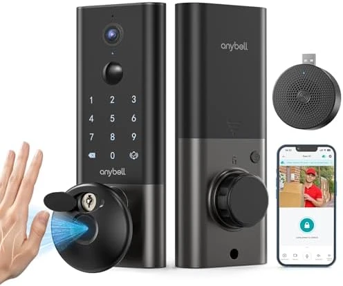 Palm Vein Smart Lock with 2K Security Camera & Video Doorbell — Smart Lock, Anybell