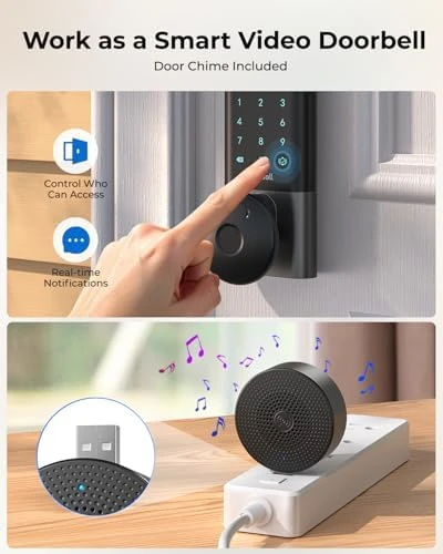 Palm Vein Smart Lock with 2K Security Camera & Video Doorbell — Smart Lock, Anybell