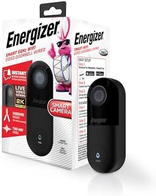 Smart 5GHz 2K Doorbell — Video Doorbell, Energizer