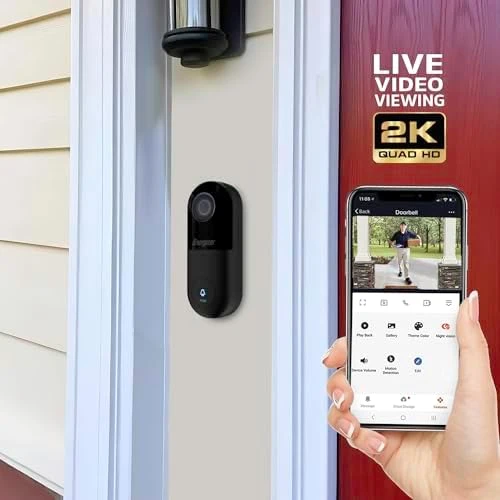 Smart 5GHz 2K Doorbell — Video Doorbell, Energizer
