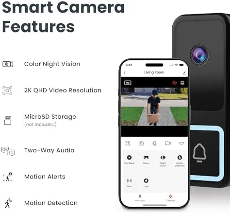 Smart Doorbell Camera — Video Doorbell, Feit Electric