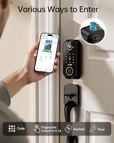 Smart Front Door Lock Set with Camera Doorbell — Smart Lock, hornbill