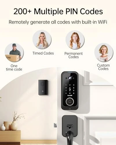 Smart Front Door Lock Set with Camera Doorbell — Smart Lock, hornbill