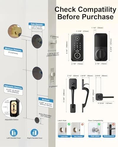 Smart Front Door Lock Set with Camera Doorbell — Smart Lock, hornbill