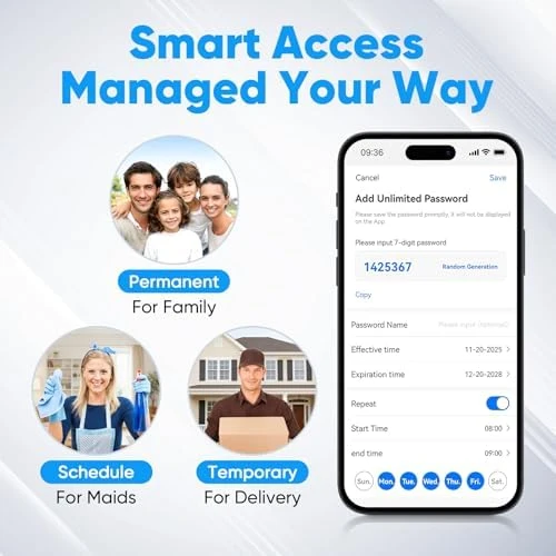 Smart Lock with Palm Vein, Facial Recognition & Fingerprint Keyless Entry — Smart Lock, MYPIN