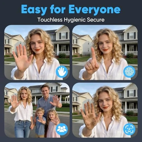 Smart Lock with Palm Vein, Facial Recognition & Fingerprint Keyless Entry — Smart Lock, MYPIN