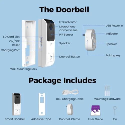Smart Video Doorbell Camera — Video Doorbell, xmartO