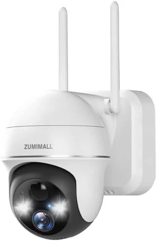 Solar Security Cameras Wireless Outdoor, 360° View, Solar Powered — Security Camera, ZUMIMALL