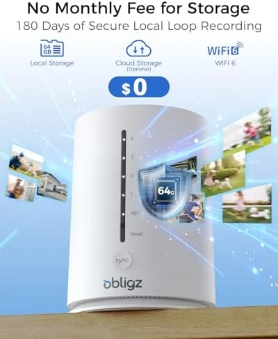 Solar Security Cameras Wireless Outdoor, 4MP, 64GB Local Storage, 2-Cam Kit — Security Camera, Obligz