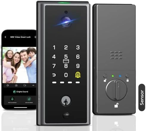 WiFi Door Lock with Camera- Video Doorbell, Deadbolt Smart Lock with RFID Fingerprint Keypad Code, Electronic Digital... — Smart Lock, Dhiedas