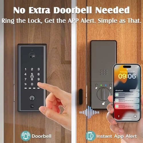 WiFi Door Lock with Camera- Video Doorbell, Deadbolt Smart Lock with RFID Fingerprint Keypad Code, Electronic Digital... — Smart Lock, Dhiedas