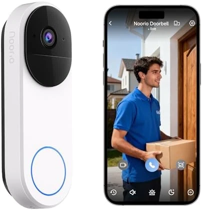 Wireless Doorbell Camera with Rechargeable Battery — Video Doorbell, Noorio