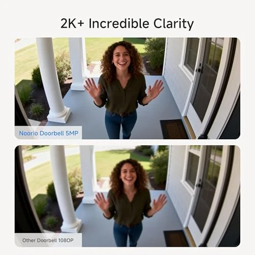 Wireless Doorbell Camera with Rechargeable Battery — Video Doorbell, Noorio