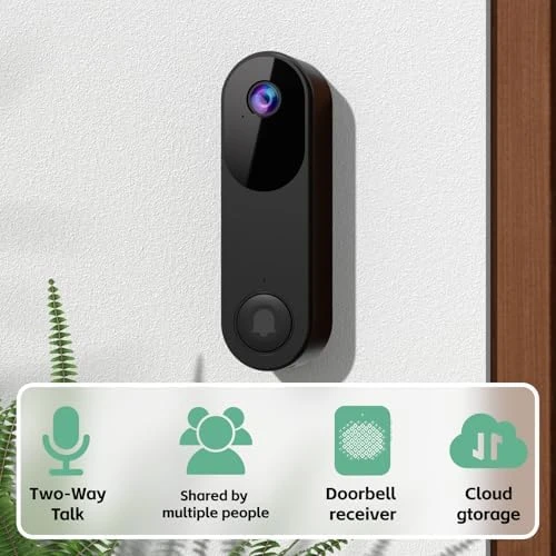 Wireless Smart Video Doorbell Camera with Chime — Video Doorbell, UNXAI